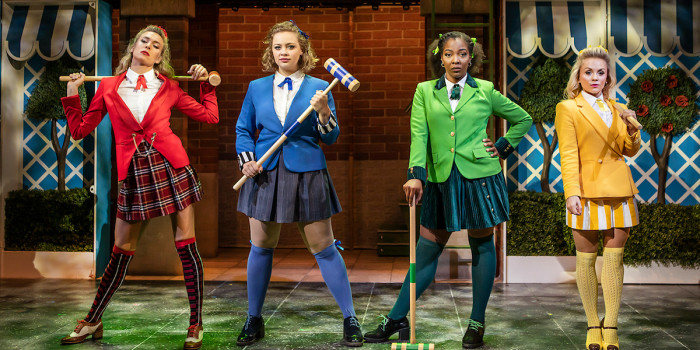 Jodie Steele, Carrie Hope Fletcher, T'Shan Williams and Sophie Isaacs in Heathers The Musical (Photo: Pamela Raith)