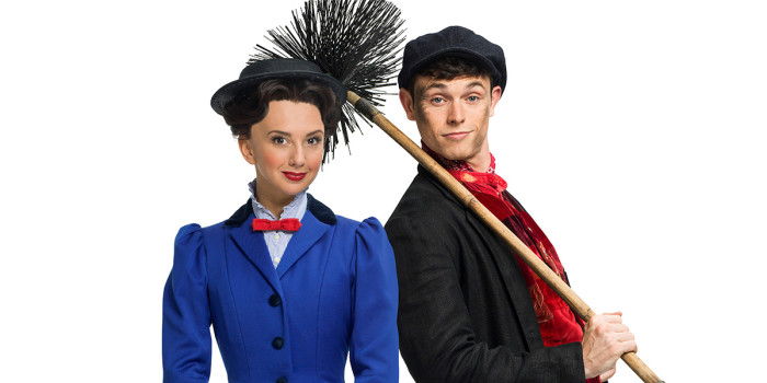 Zizi Strallen (Mary Poppins) and Charlie Stemp (Bert) in Mary Poppins (Photo: Seamus Ryan)