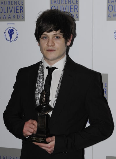 Iwan Rheon, winner of Best Performance in a Supporting Role in a Musical at the Olivier Awards 2010 (Photo: Charlie Hopkinson)