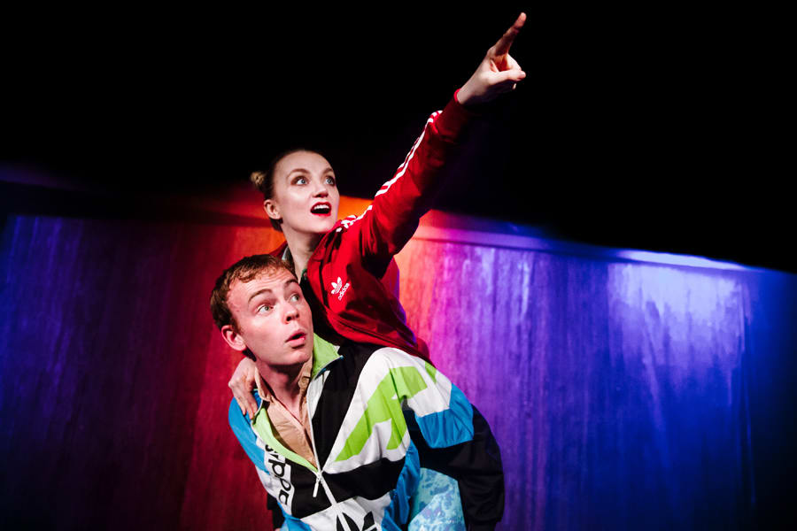 Colin Campbell and Evanna Lynch in Disco Pigs at Trafalgar Studios (Photo: Alex Brenner)