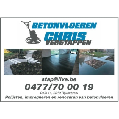 BETONVLOEREN CHRIS VERSTAPPEN