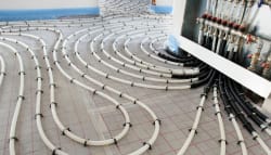 Vloerverwarming aangelegd