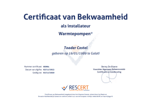 Certificaat van Bekwaamheid