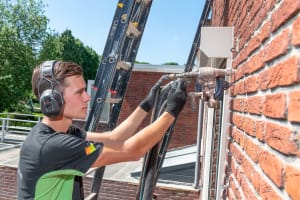 Vrijstaande woning voorzien van spouwmuurisolatie