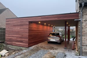 Tuinhuis met carport