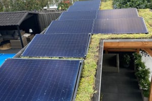 Groen dak zonnepanelen