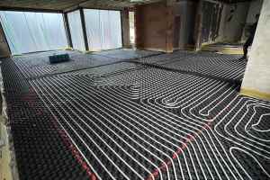 Vloerverwarming op noppenplaat