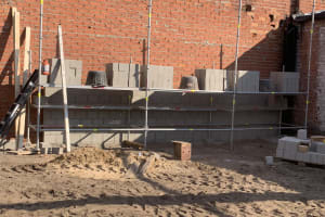 Metselen betonblokken