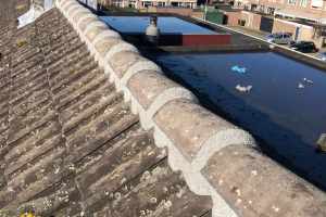 Nokvorsten dichtgesmeerd met dakmortel