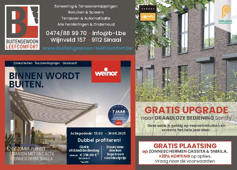 Actie Weinor zonneschermen