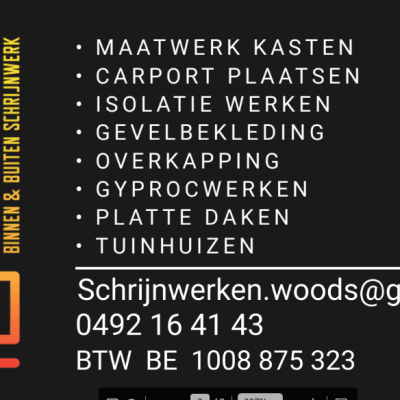 WOODS - BINNEN & BUITEN SCHRIJNWERK