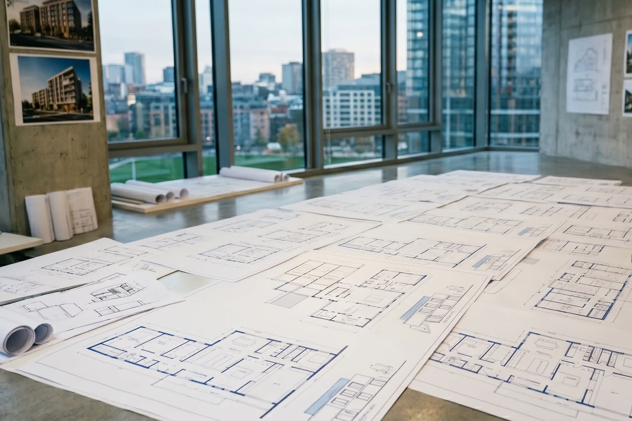 plans d'un architecte