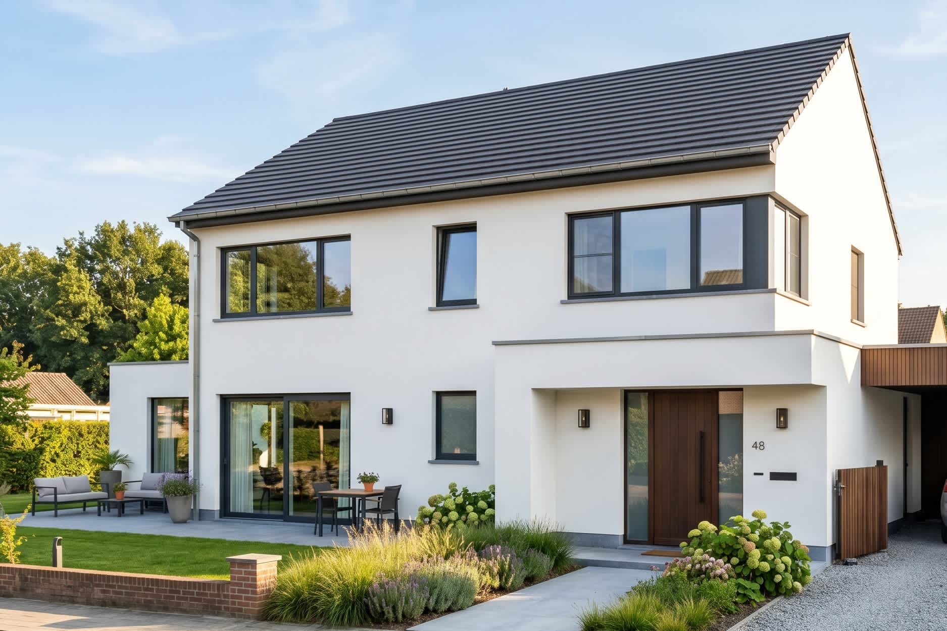 rénovation d'une maison avec crépi
