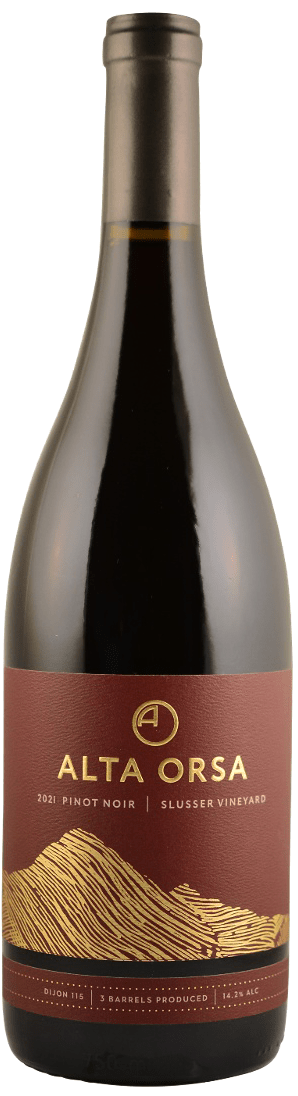 2021 Alta Orsa Slusser Vineyard Pinot Noir Bottle Image