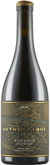 2019 Authentique Wind Ridge Pinot Noir Bottle Image