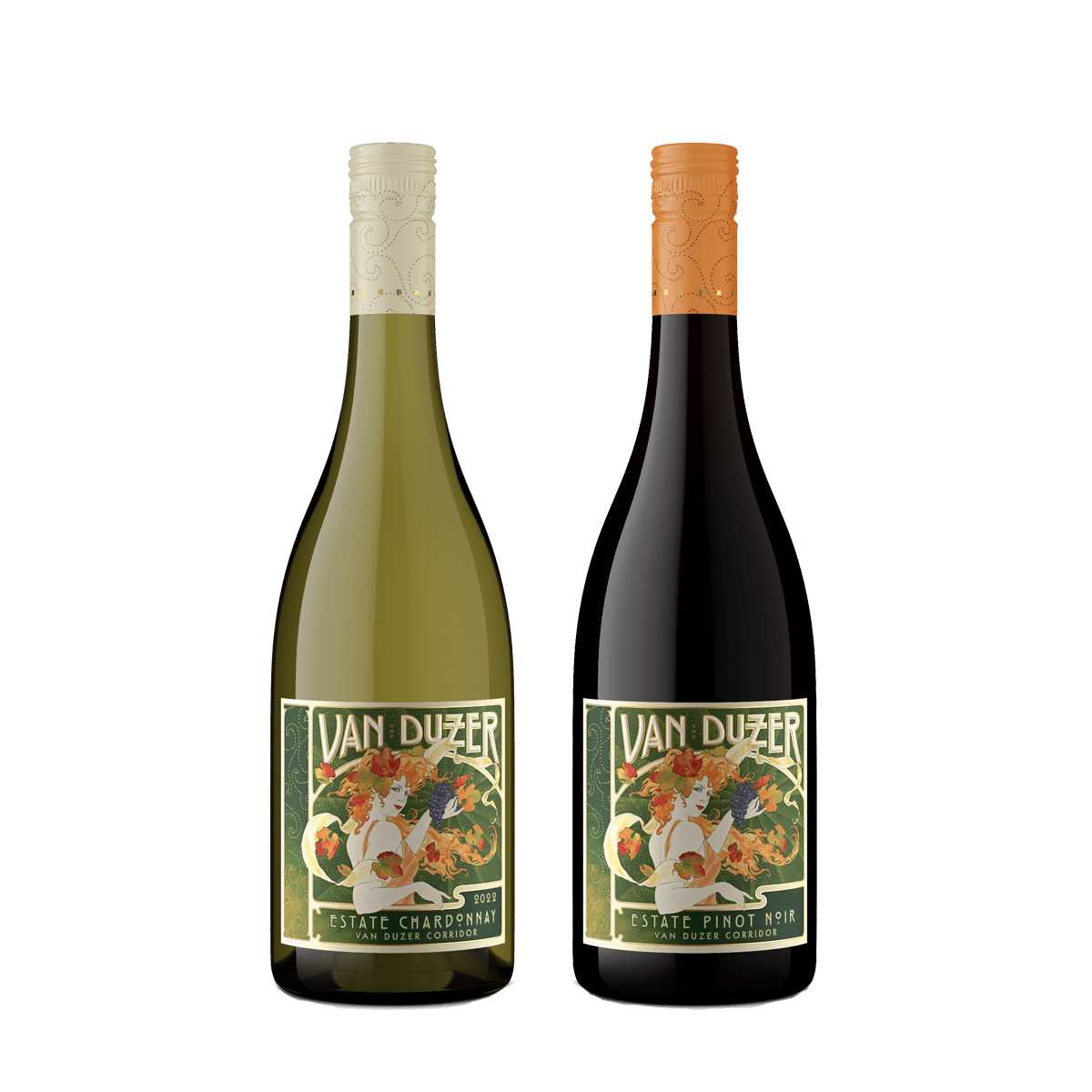 Chardonnay and Pinot Noir Bottle Image