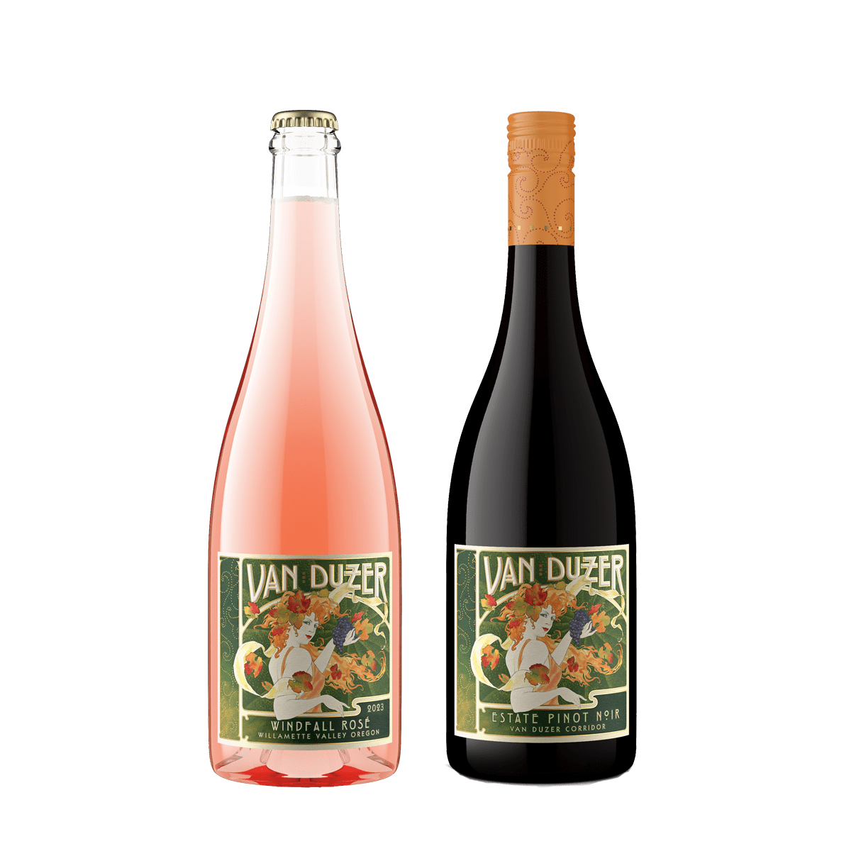 Sparkling Rosé and Pinot Noir Bottle Image