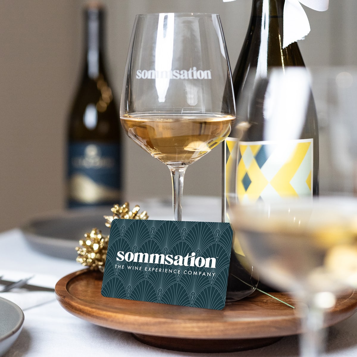 white wine with sommsation gift card