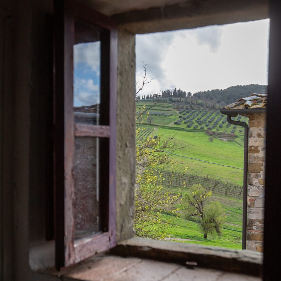A perfect view from a stay at Villa Calcinaia, Grieve in Chianti, Italy