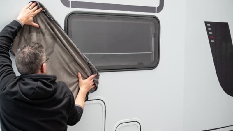 Trocknung mit einem Microfasertuch