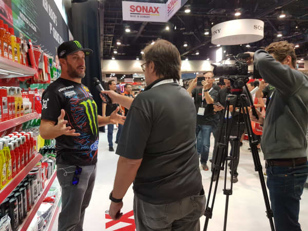 Interview Ken Block SONAX Stand