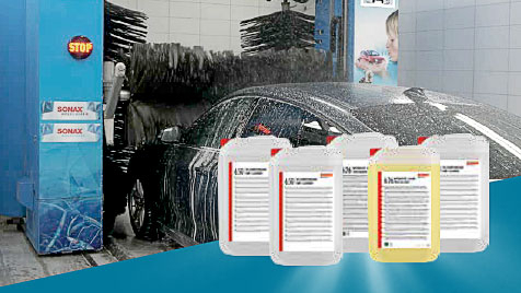 Waschanlage mit Produkten als Featured Image