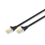 CAT 6A S-FTP LSZH, 0.5m, noir photo du produit