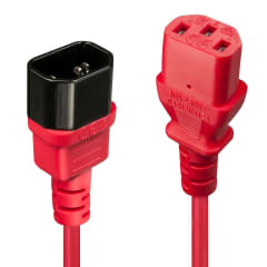Rallonge secteur IEC, rouge, 1 photo du produit