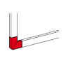 DLP ANGLE PLAT 195X35/50 BLANC photo du produit