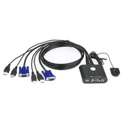 MINI KVM 2 PORTS USB + CABLES photo du produit