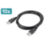 USB 2.0 A M-M, 1.8m, x10, bl photo du produit