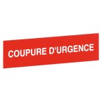 ETIQUETTE COUPURE D'URGENCE photo du produit