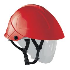 casque rouge avec ecran facial photo du produit