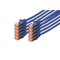 CAT 6 S-FTP LSZH 2m, X10, bleu photo du produit