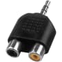 Adapt jack 3,5 m - 2 x RCA m photo du produit