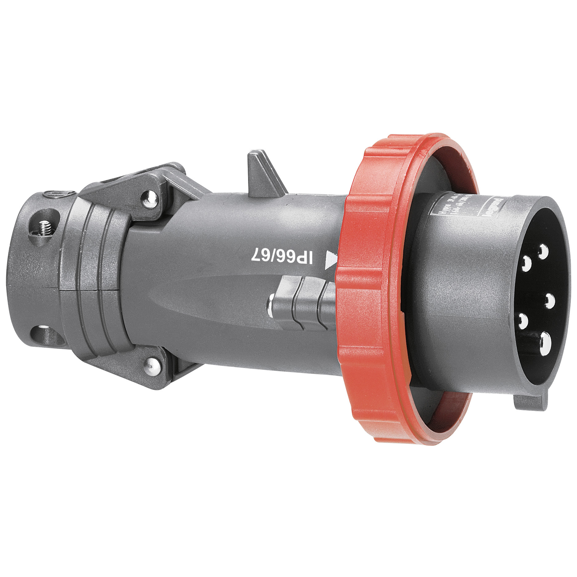 Fiche droite hypra ip66/67-55 ik09 - 380-415v - 16a - 3p+n+t