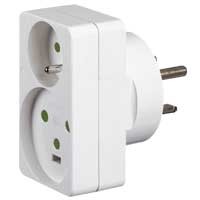 Legrand - adaptateur pour branchement de 1 fiche 2p+t 16a + 1 fiche 2p+t 20a sur une prise 32a