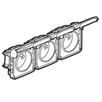 Plexo composable, une triple prise de courant étanche permettant le branchement d'appareils électriq