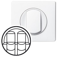 Legrand - enjoliveur céliane pour prise double rj45 - blanc