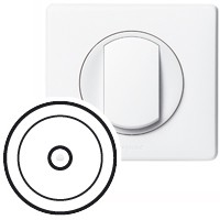 Enjoliveur céliane pour prise télévision simple mâle ou typef à visser - blanc