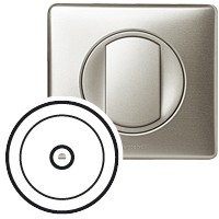 Enjoliveur céliane pour prise télévision simple mâle ou typef à visser - finition titane