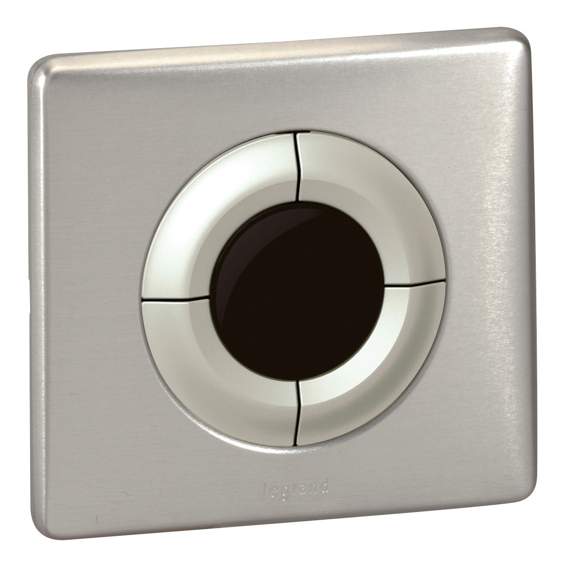 Plaque céliane métal 1 poste - finition titane