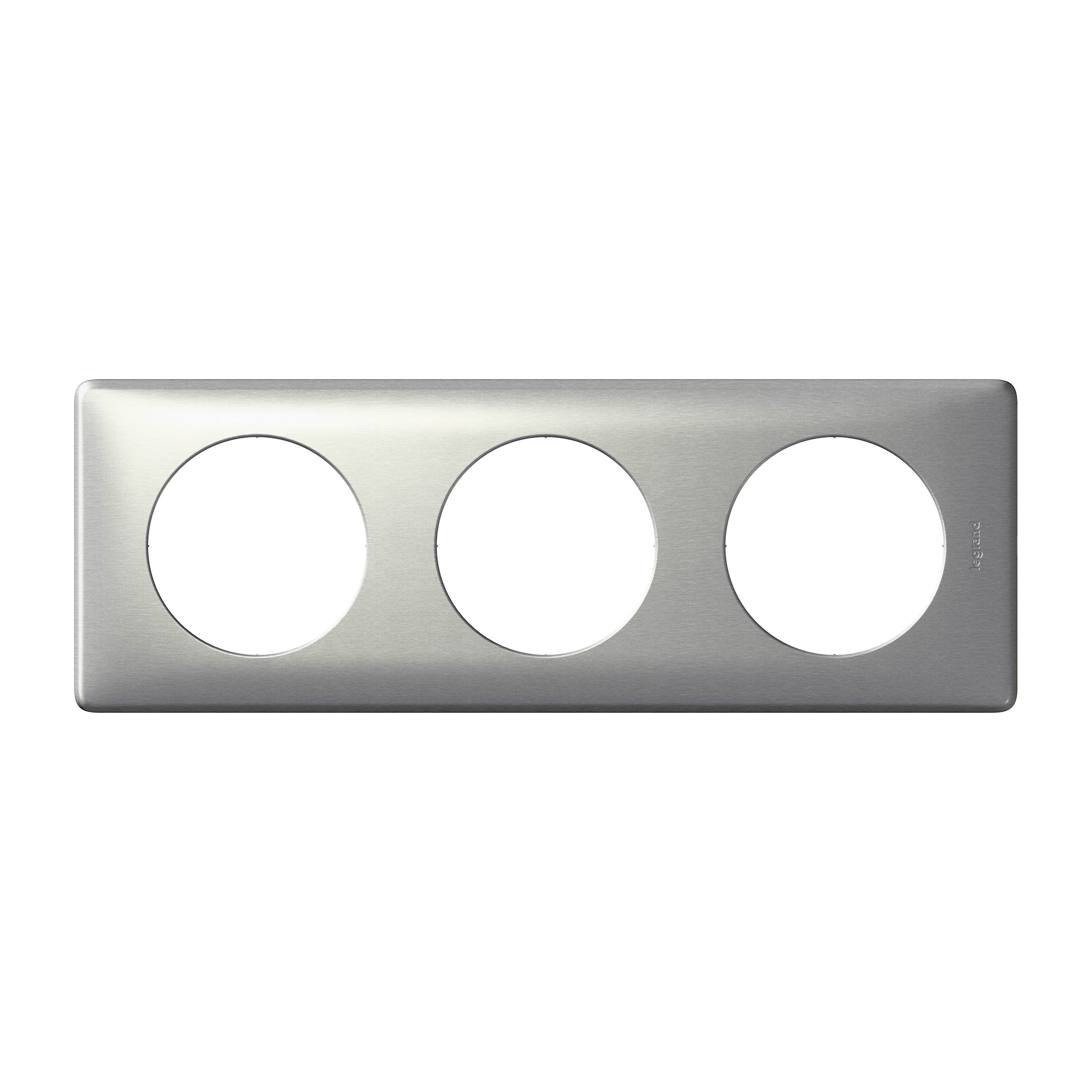 Plaque céliane métal 3 postes - finition titane