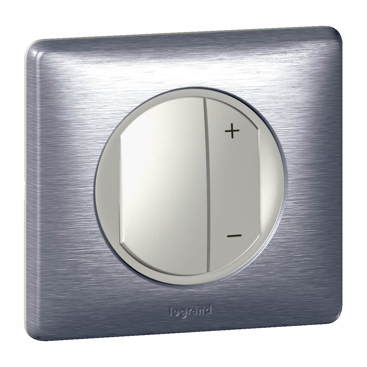 Plaque céliane métal 1 poste - finition aluminium