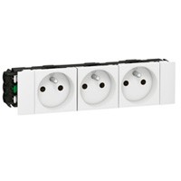 Mosaic soluclip, prise de courant spéciale goulottes à clippage direct, pour assurer une intégration