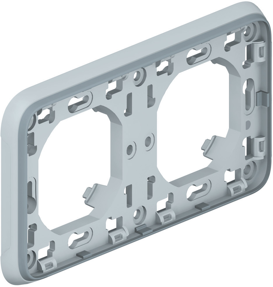 Plexo composable, support plaque étanche pour lieux humides, permet l'installation en encastré des m
