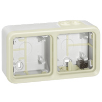 Plexo composable, boîtier étanche pour lieux humides, permet l'installation en saillie des mécanisme