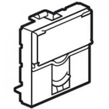 Enjoliveur mosaic 2 modules avec porte repère transparent pour 1 connecteur - 078604 legrand