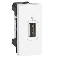 Mosaic prise usb femelle 1 mod. Blanc
