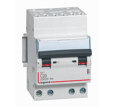 Legrand - disjoncteur dx34500 6ka bornes auto-vis 4p 400v 16a courbe c - 3 modules